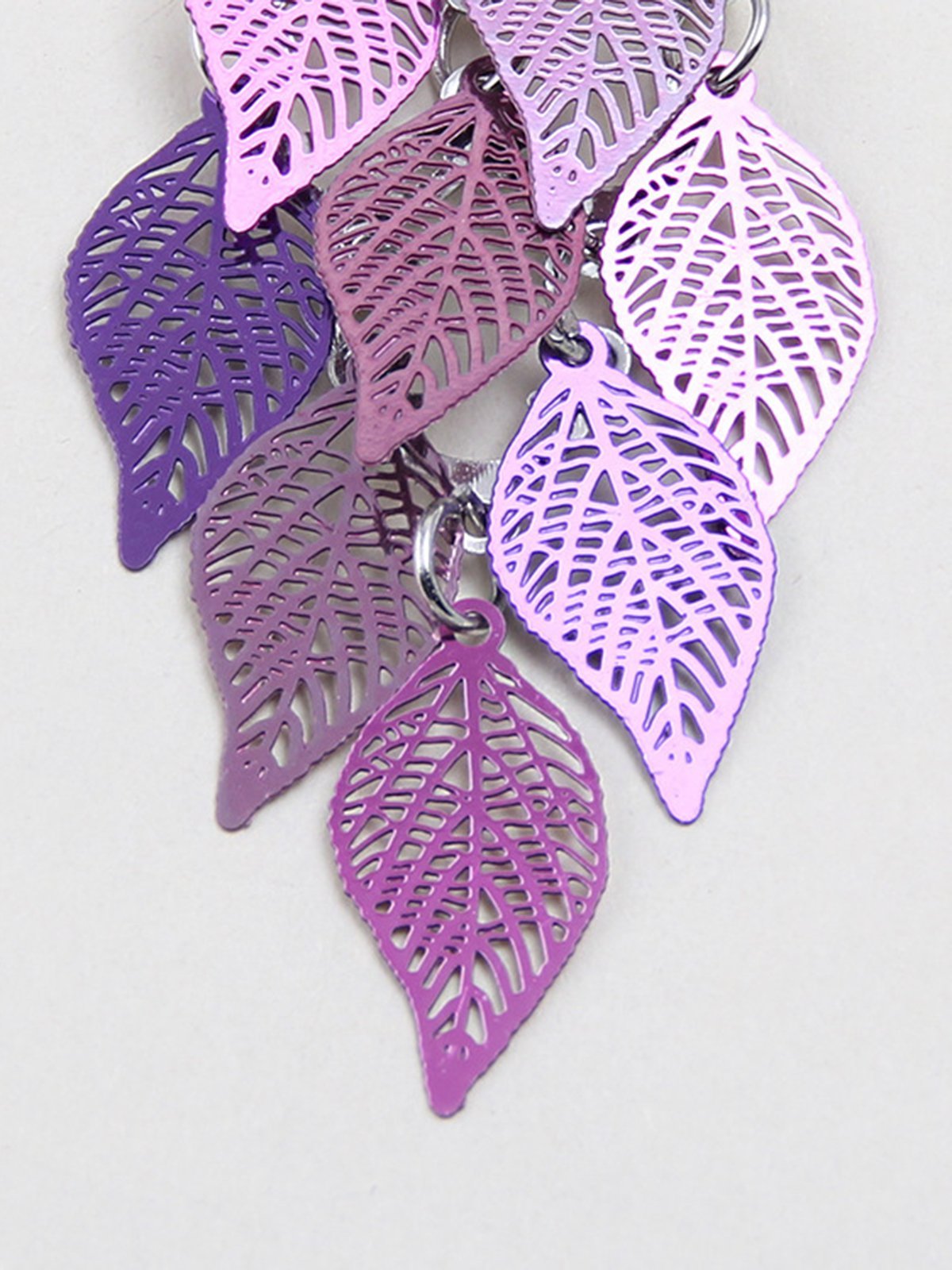 Mostata Womens Leaf Copper Colorful Earring