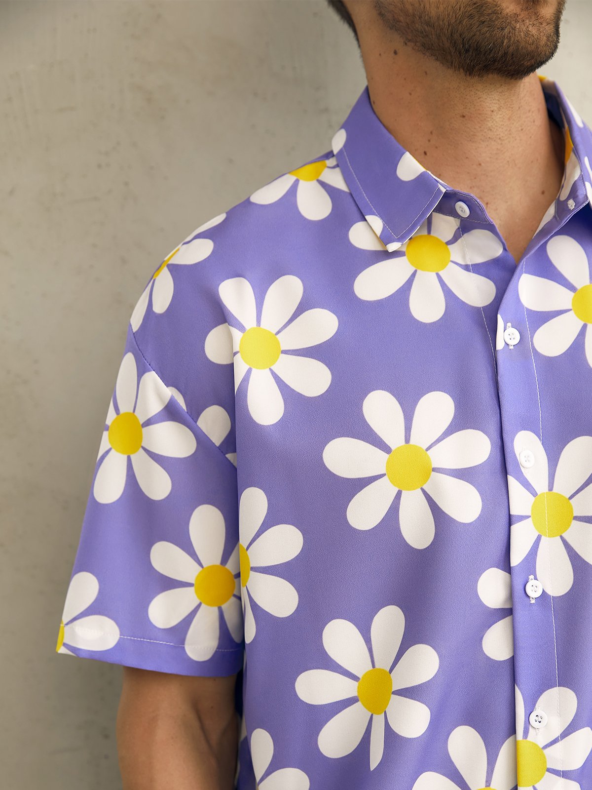 Floral Chest Pocket Short Sleeve Hawaiian Shirt
