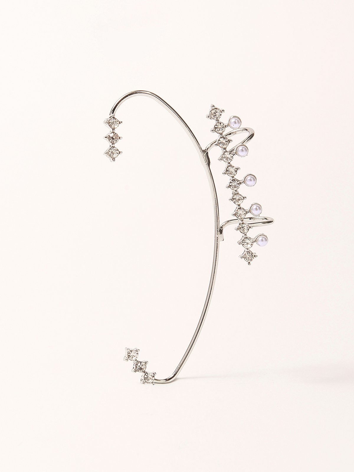 Zircon Pearl Diamond Ear Cuff