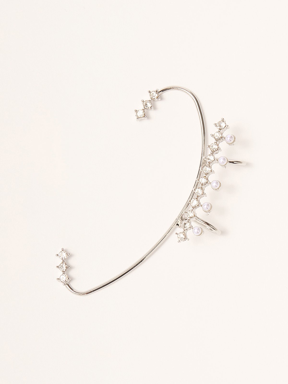 Zircon Pearl Diamond Ear Cuff