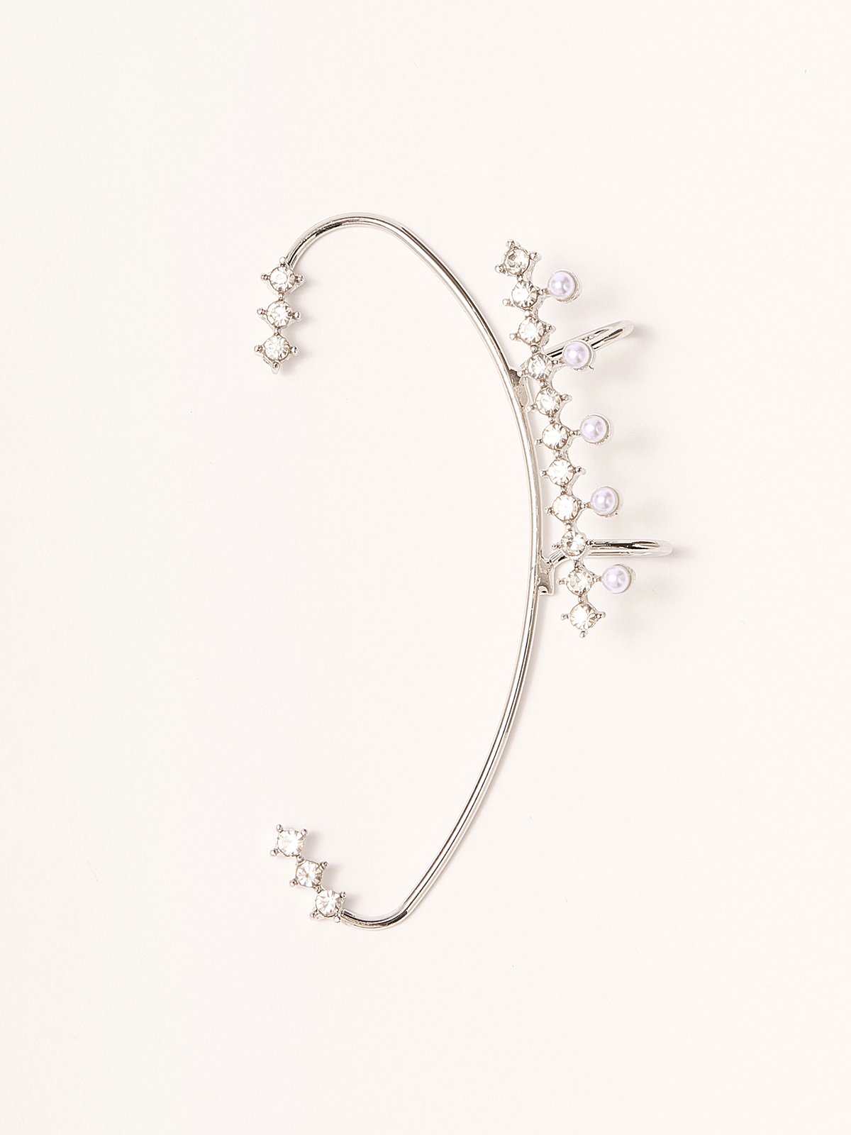 Zircon Pearl Diamond Ear Cuff