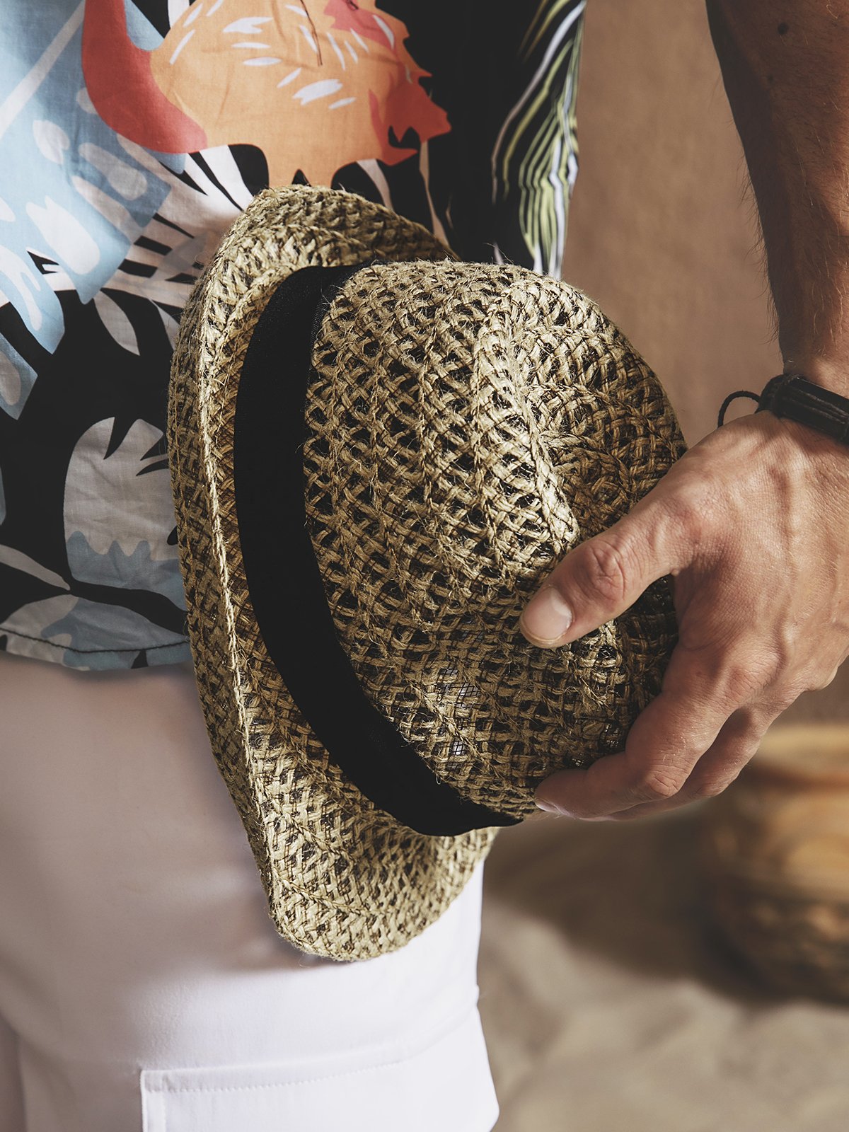 Men's Hawaiian Shade Breathable Net Bucket Hat