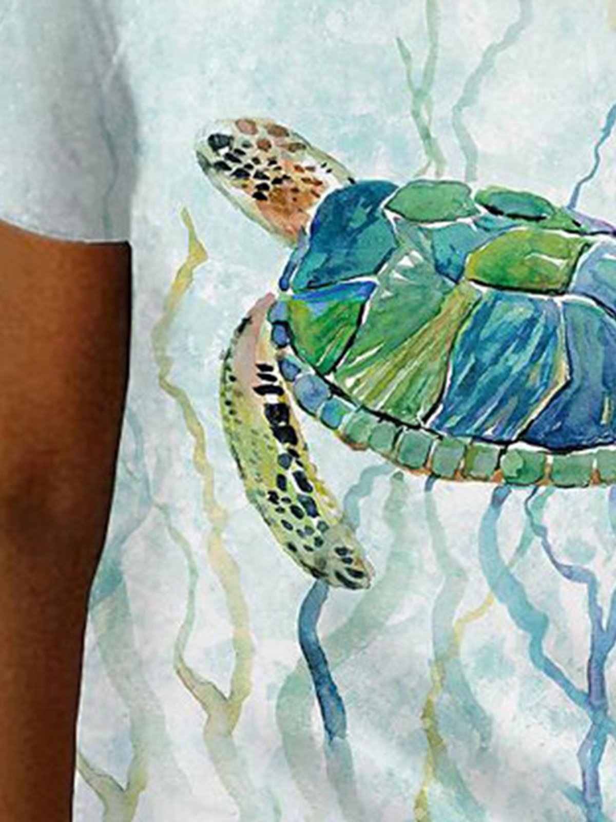 Turtles Short Sleeve Crew Neck Casual T-shirt