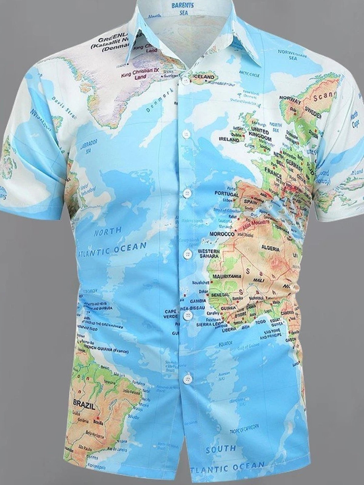 Printed Casual map shirt