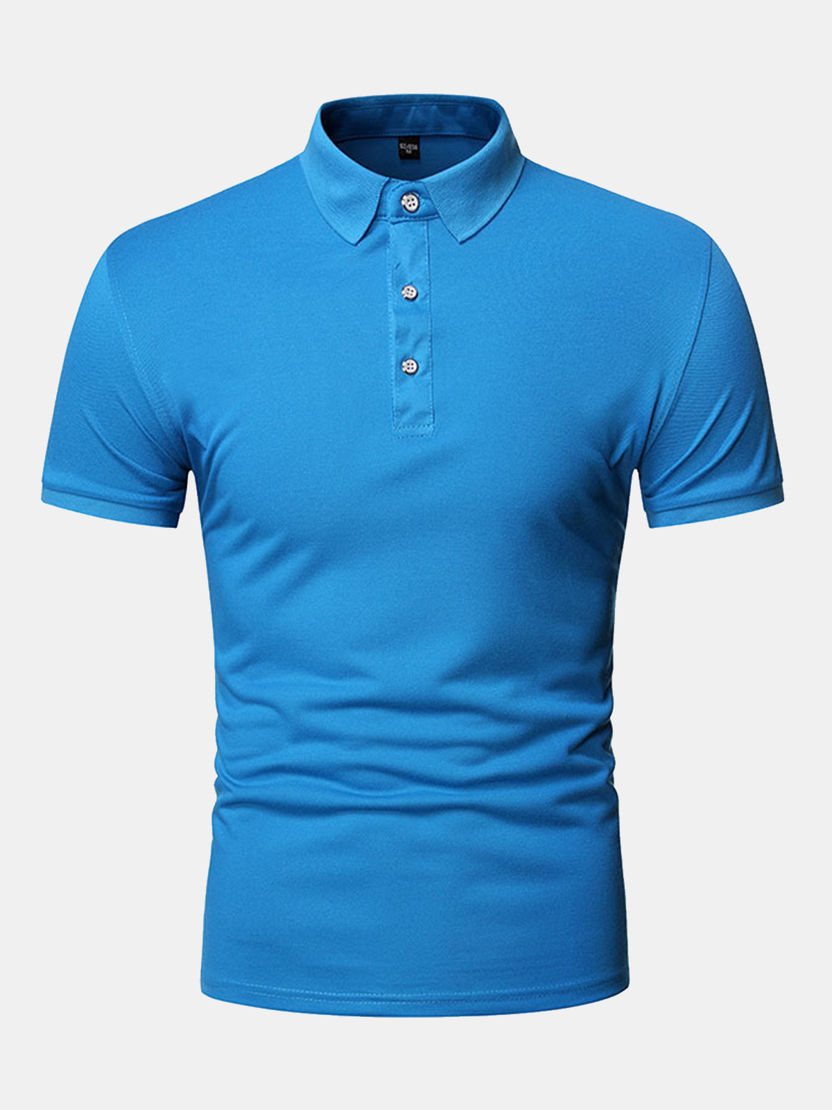 Casual Style Basic Series Plain Lapel Short-Sleeved Polo Top