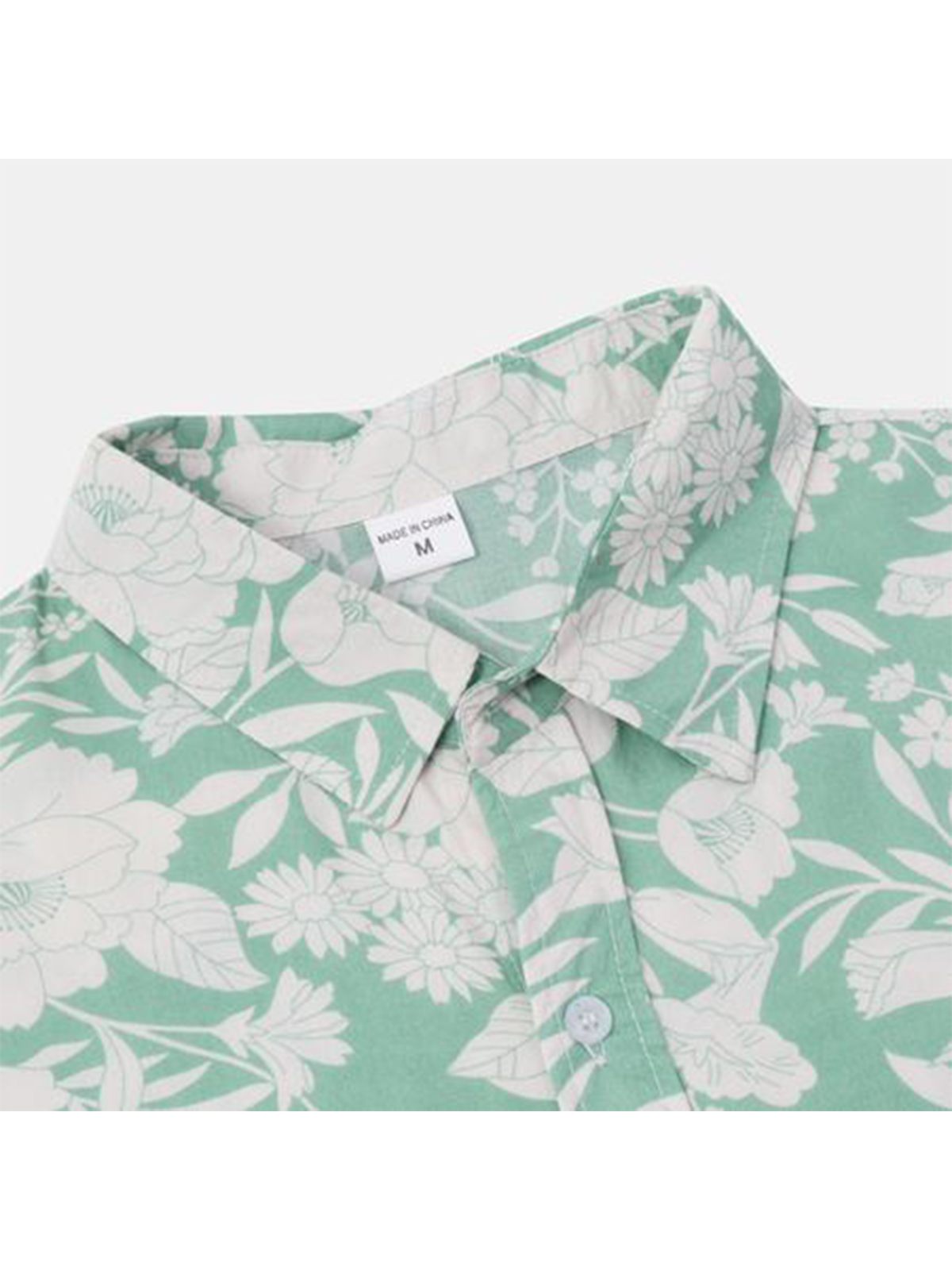 Cotton Linen Botanical Floral Print Lapel Cozy Linen Shirt