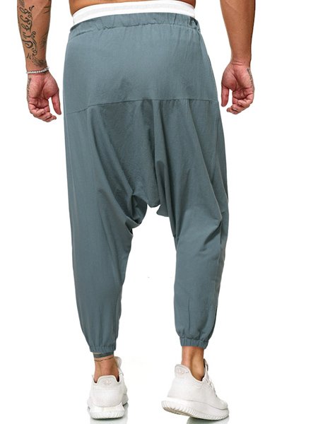 Men's Casual Cotton Linen Harem Trousers