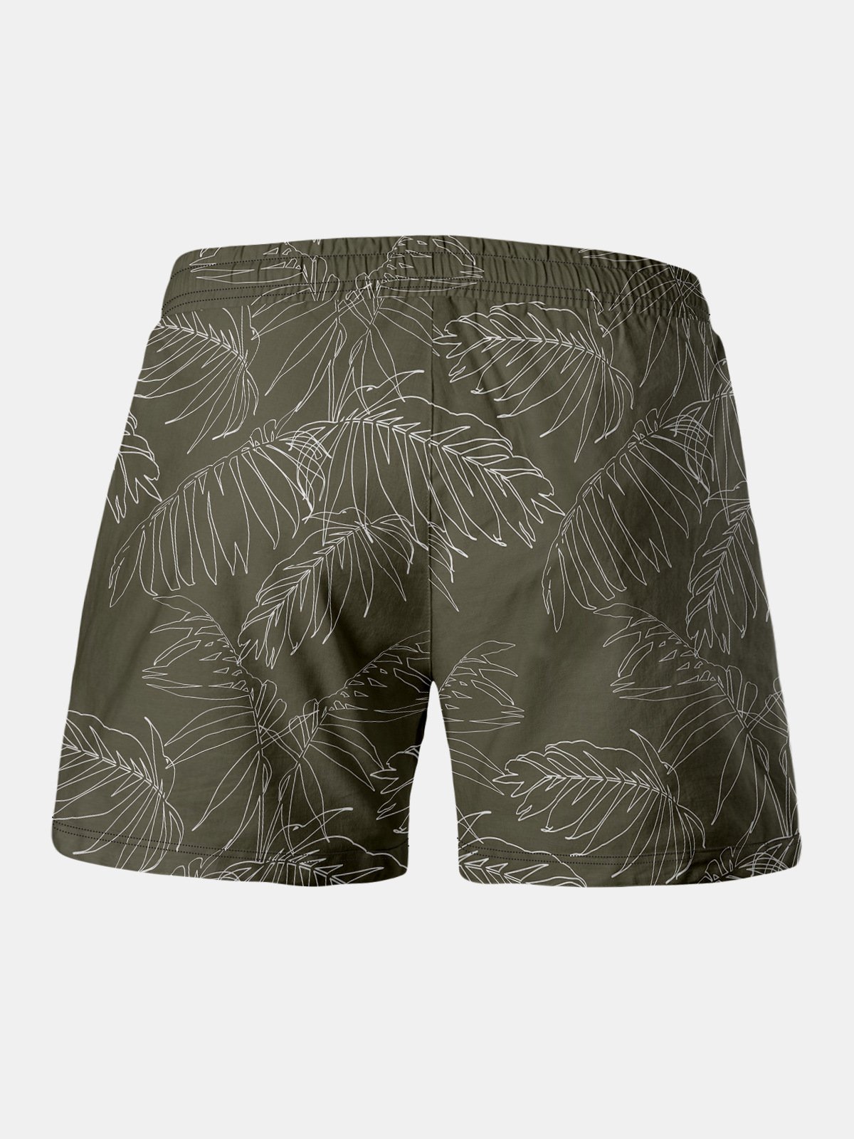 Hawaiian Leaf Graphic Men's Beach Shorts