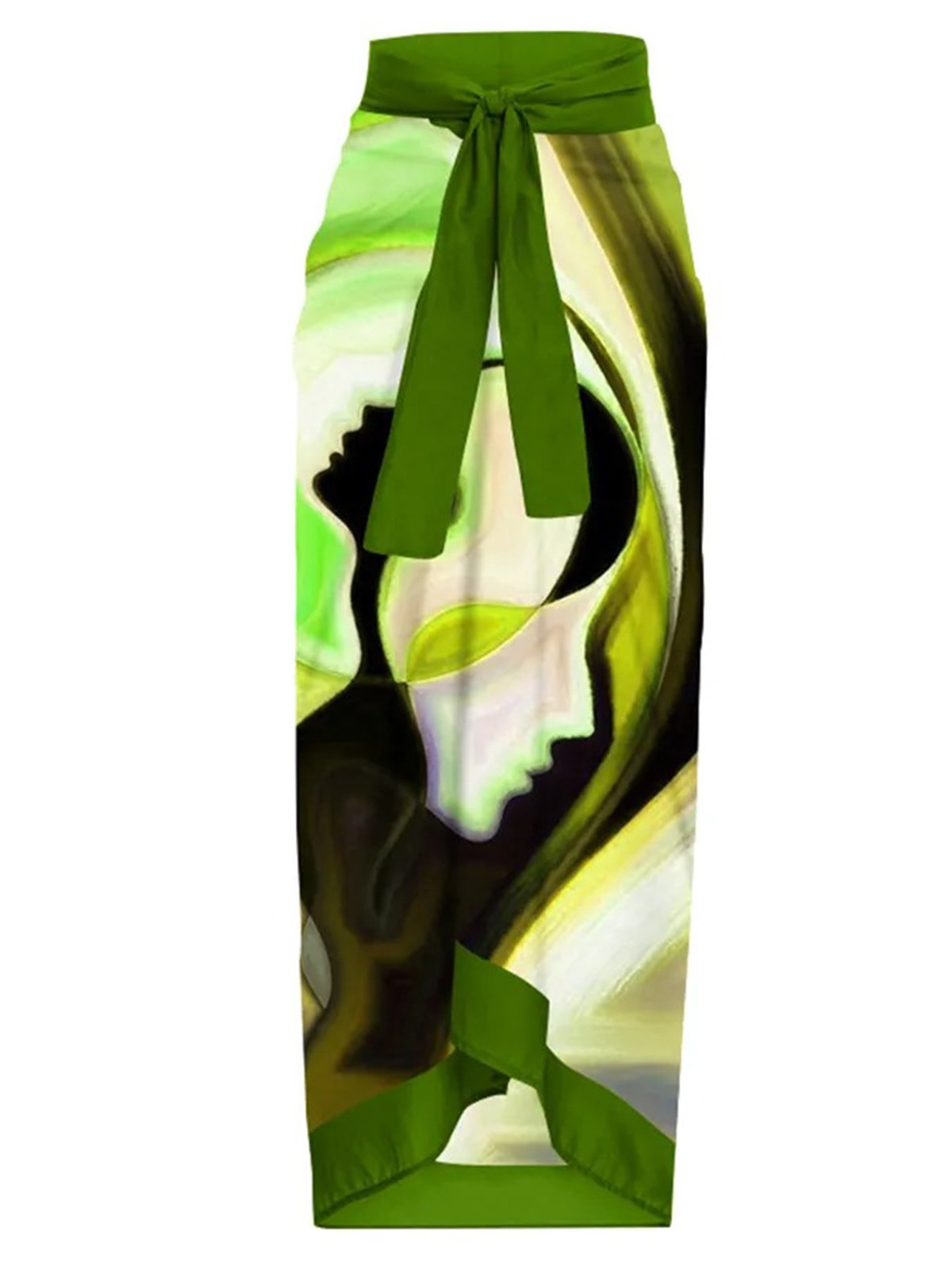 Printing Square Neck Abstract Vacation One Piece With Cover Up