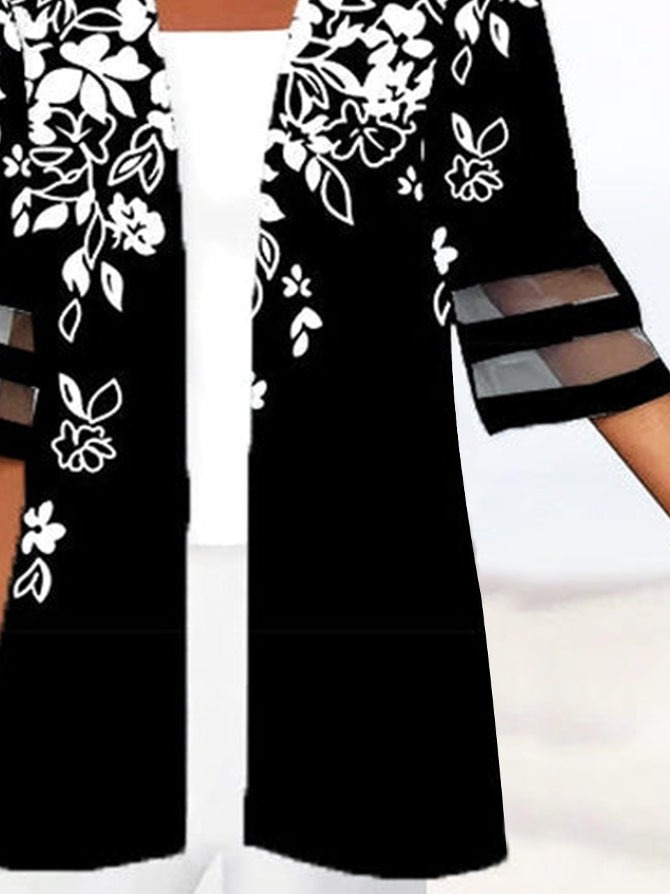Floral Loose Casual Wrap Kimono