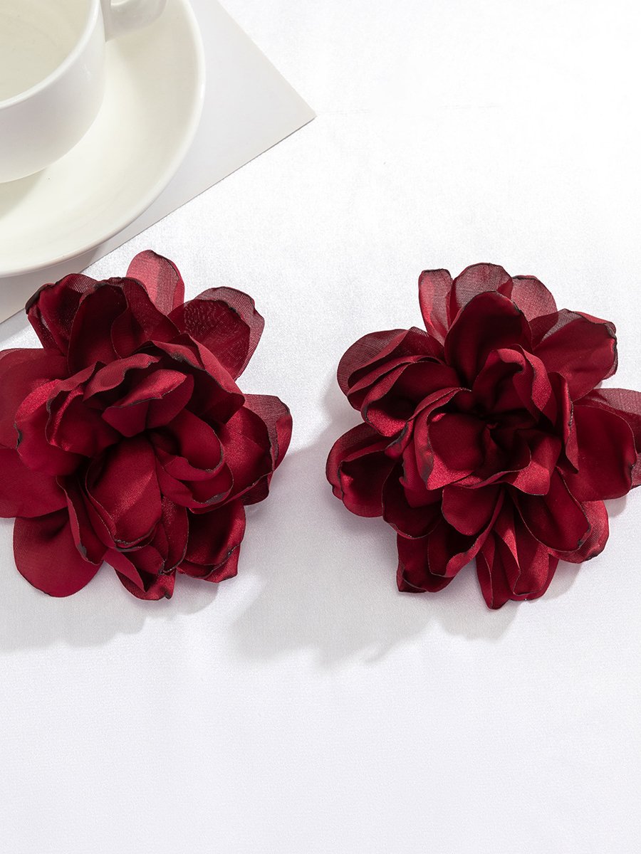 Banquet Party 3D Flower Earrings Music Festival Holiday Female Jewelry