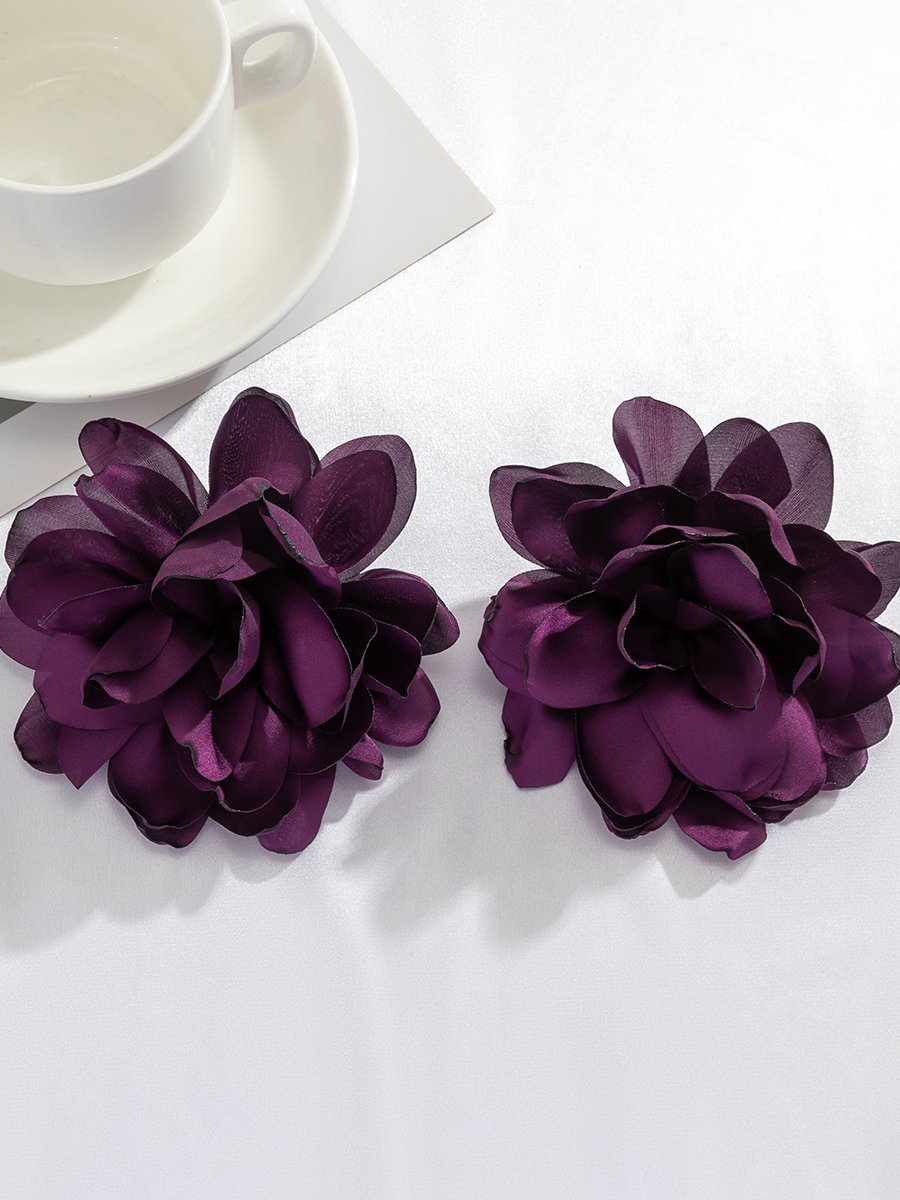 Banquet Party 3D Flower Earrings Music Festival Holiday Female Jewelry