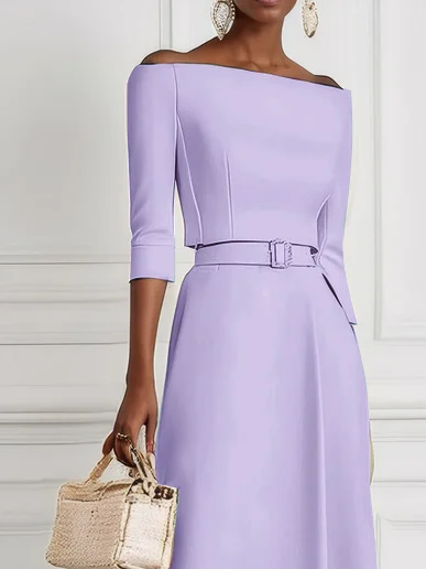 Morden Off The Shoulder Dress With No