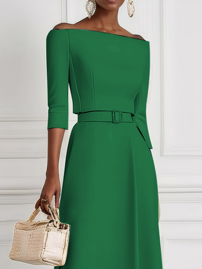 Morden Off The Shoulder Dress With No