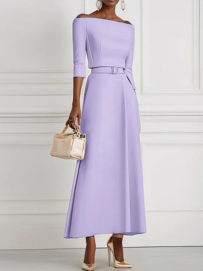 Morden Off The Shoulder Dress With No