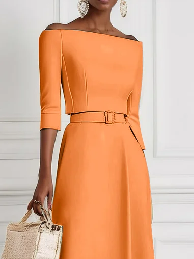 Morden Off The Shoulder Dress With No