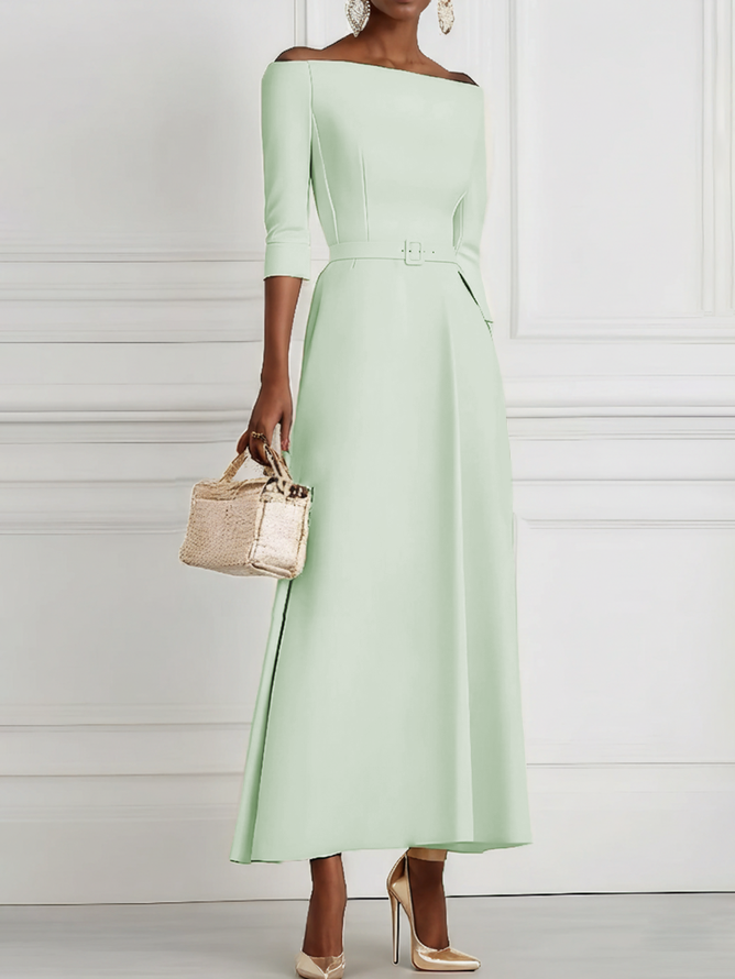 Morden Off The Shoulder Dress With No