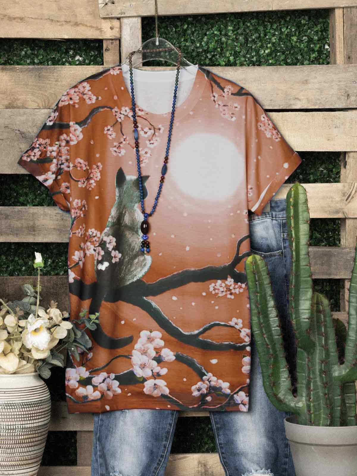 Casual Short Sleeve Round Neck Top