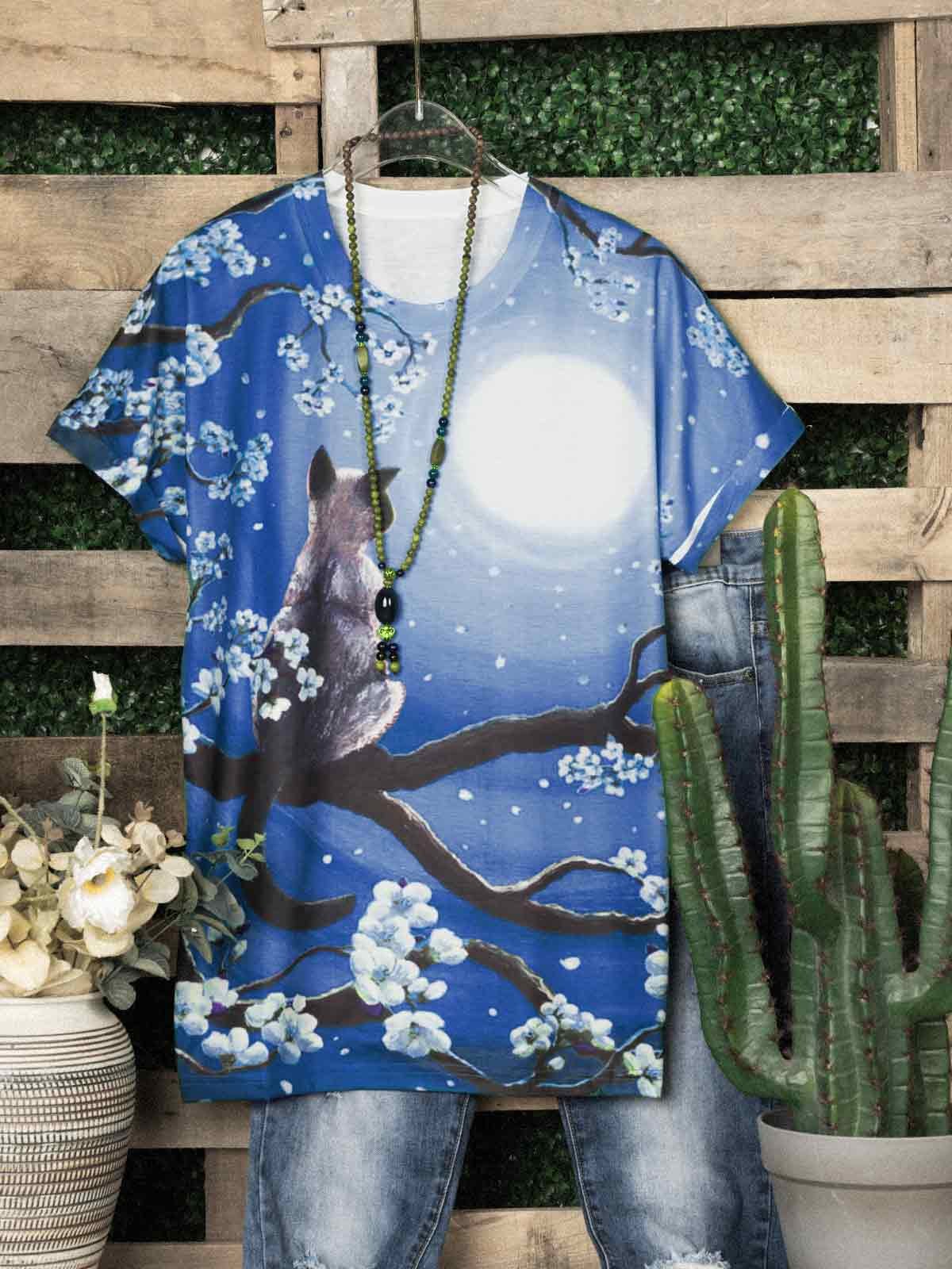 Casual Short Sleeve Round Neck Top
