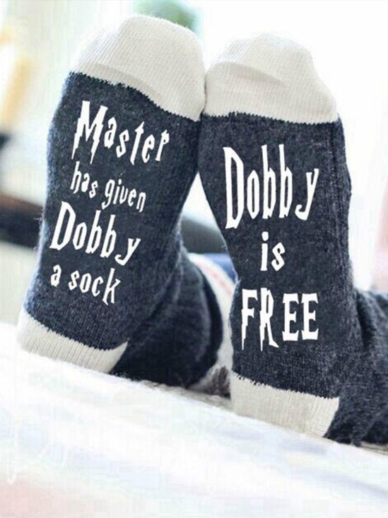 Mostata Dobby cotton alphabet socks