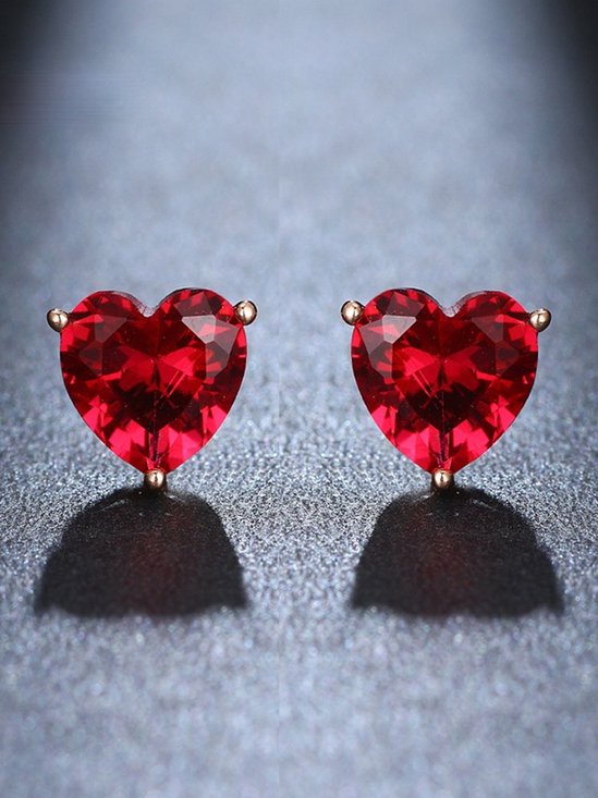 Love Zircon Crystal Earrings