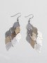 Mostata Womens Leaf Copper Colorful Earring