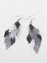 Mostata Womens Leaf Copper Colorful Earring