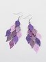 Mostata Womens Leaf Copper Colorful Earring