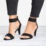 Mostata Women Middle Heel Sandal leopard Ankle Strap Shoes