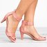 Mostata Women Middle Heel Sandal leopard Ankle Strap Shoes