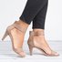 Mostata Women Middle Heel Sandal leopard Ankle Strap Shoes