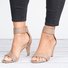 Mostata Women Middle Heel Sandal leopard Ankle Strap Shoes