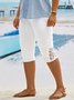 Plus Size Vacation Jersey Tight Lace Leggings
