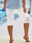 Plus Size Vacation Jersey Tight Lace Leggings