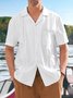 Cotton Chest Pocket Short Sleeve Guayabera Shirt