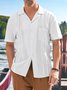Cotton Chest Pocket Short Sleeve Guayabera Shirt