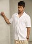 Cotton Chest Pocket Short Sleeve Guayabera Shirt