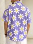 Floral Chest Pocket Short Sleeve Hawaiian Shirt
