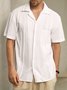 Cotton Chest Pocket Short Sleeve Guayabera Shirt