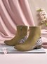 Split Joint Suede Winter Flat Heel Boots