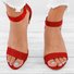 Mostata Women Middle Heel Sandal leopard Ankle Strap Shoes