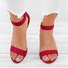 Mostata Women Middle Heel Sandal leopard Ankle Strap Shoes