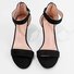 Mostata Women Middle Heel Sandal leopard Ankle Strap Shoes
