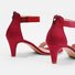 Mostata Women Middle Heel Sandal leopard Ankle Strap Shoes