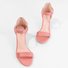 Mostata Women Middle Heel Sandal leopard Ankle Strap Shoes