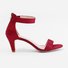 Mostata Women Middle Heel Sandal leopard Ankle Strap Shoes