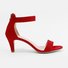 Mostata Women Middle Heel Sandal leopard Ankle Strap Shoes