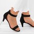 Mostata Women Middle Heel Sandal leopard Ankle Strap Shoes