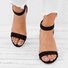 Mostata Women Middle Heel Sandal leopard Ankle Strap Shoes