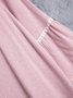 Mostata Lavender Paneled V Neck Basic Casual Dress